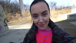 POV video of outdoors screwing surrounding amateur unilluminated Zoe Girl