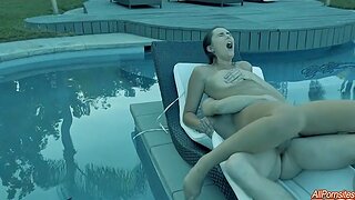 Anastasia Black enjoys while getting fucked by along to pool - HD